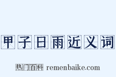 甲子日雨近义词是什么意思的图片